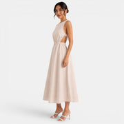 Women's Linen Summer Midi Dress