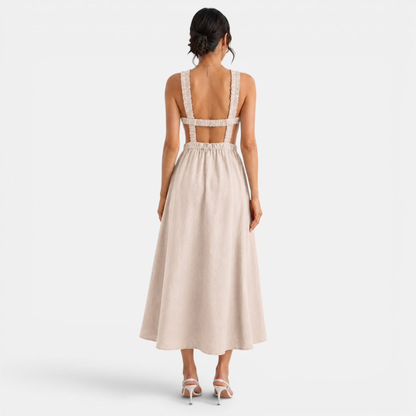 Women's Linen Summer Midi Dress