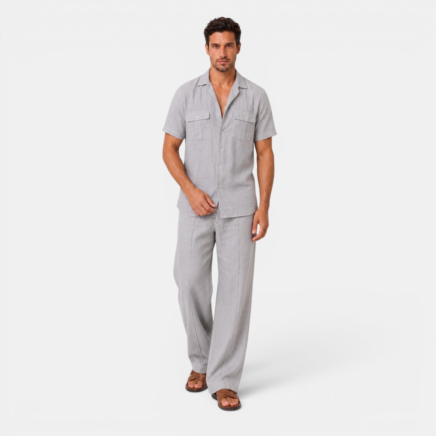 Men's Linen Summer Casual Set