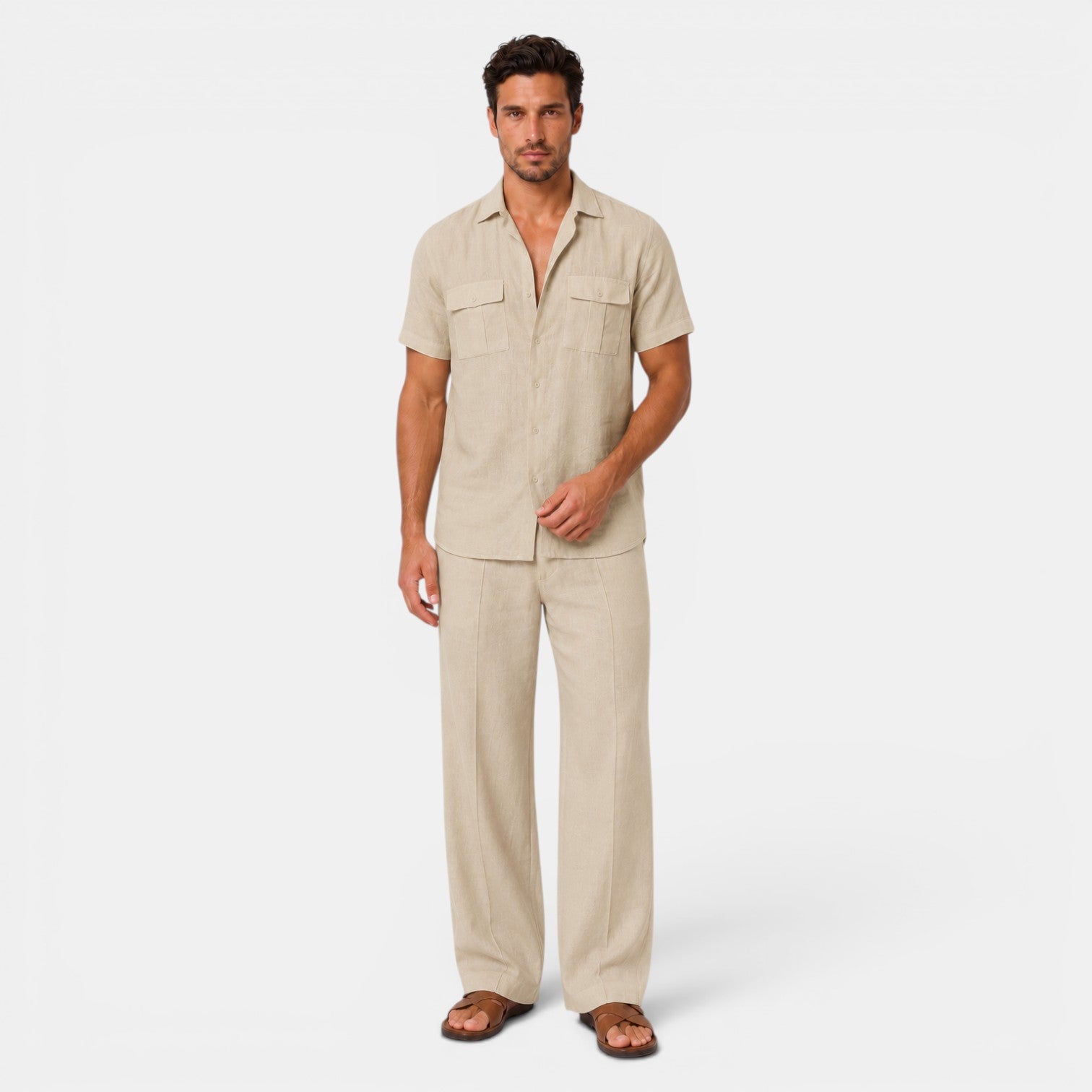 Men's Linen Summer Casual Set