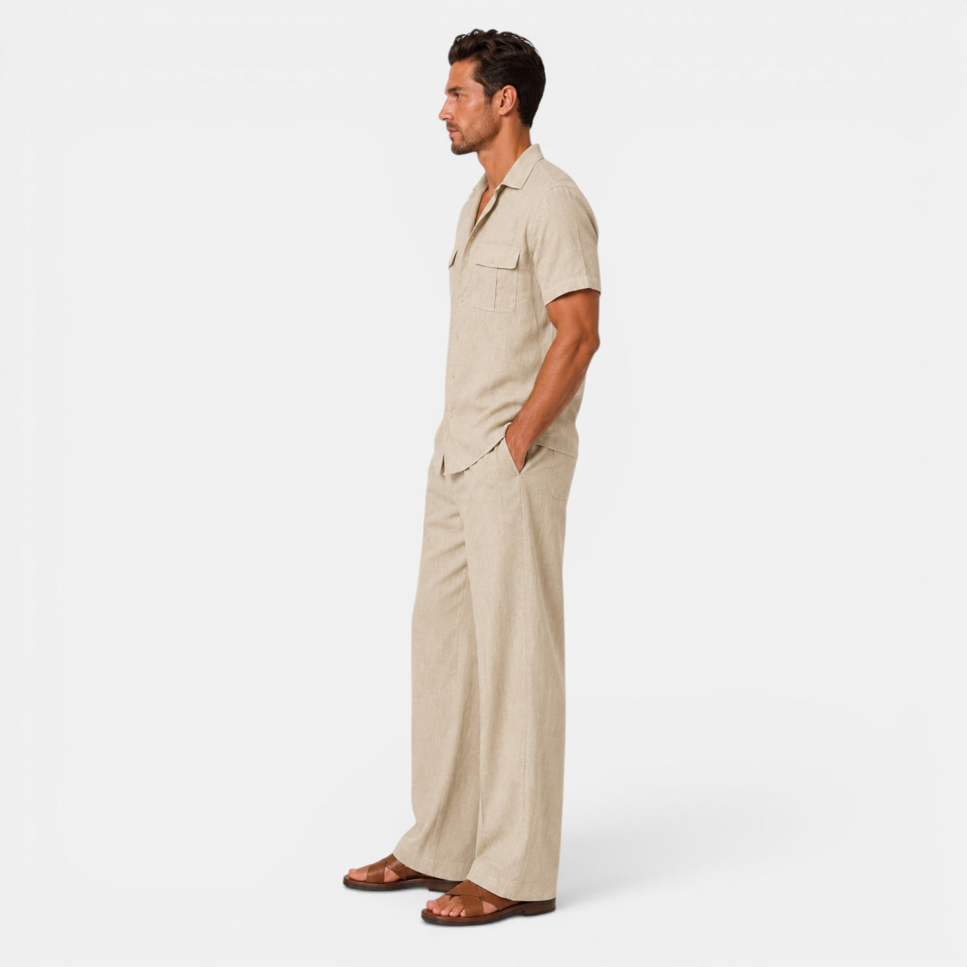 Men's Linen Summer Casual Set