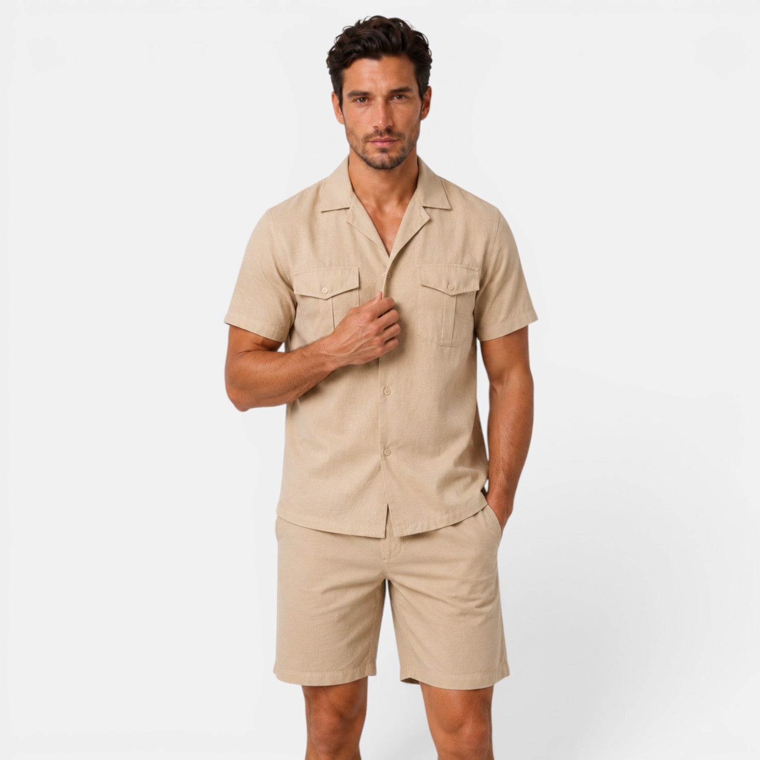Men's Casual Linen Summer Set