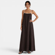 Women's Summer Cotton Linen Maxi Dress