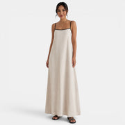 Women's Summer Cotton Linen Maxi Dress
