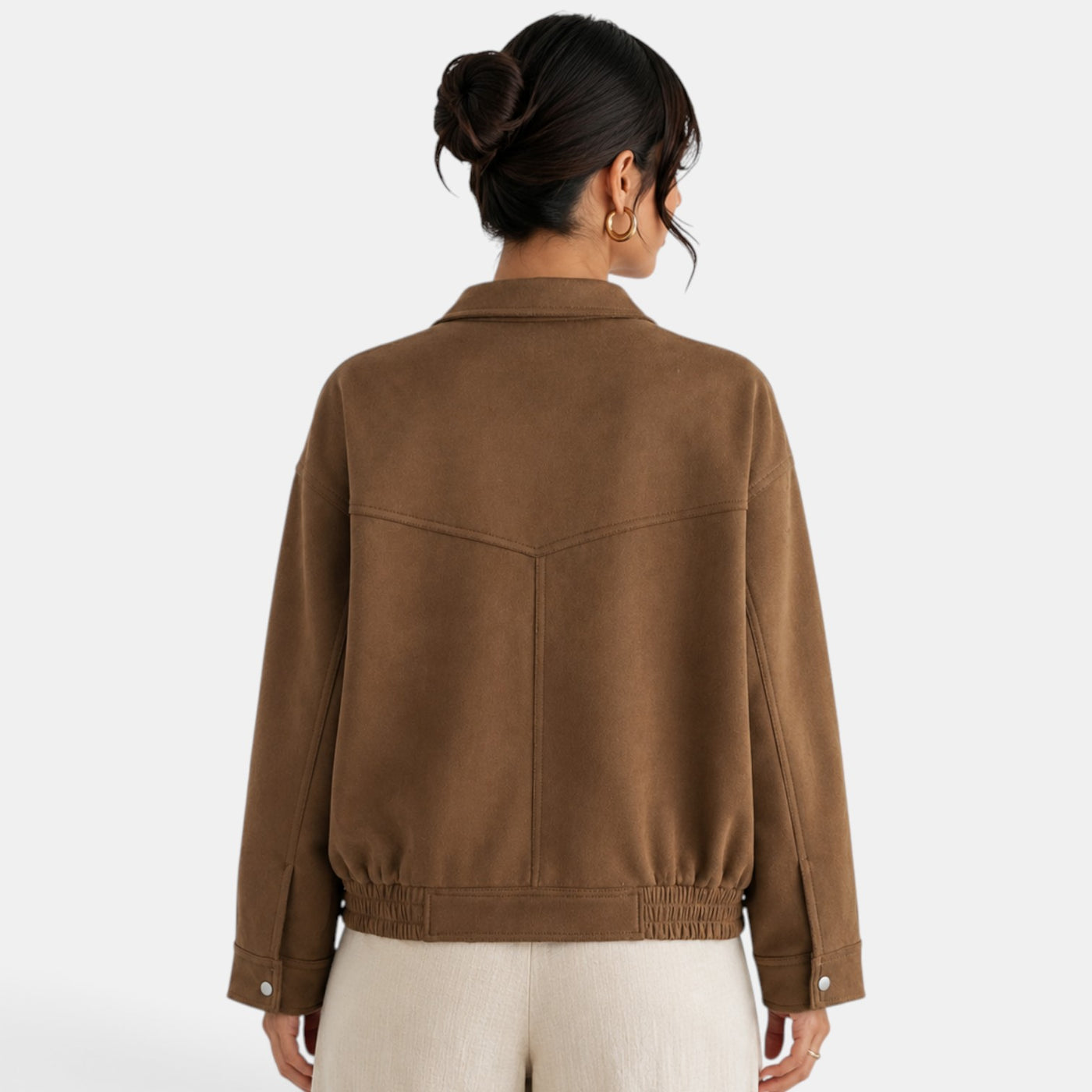 Chaqueta Bomber Ante Mujer