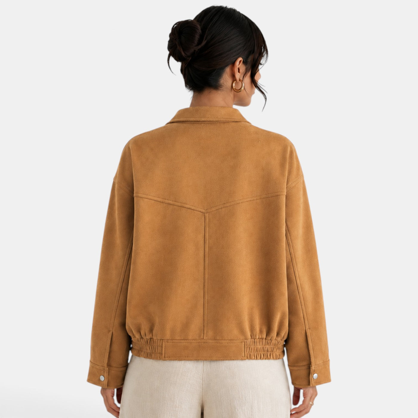 Chaqueta Bomber Ante Mujer