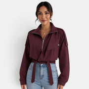 Chaqueta Otoño Mujer Burdeos