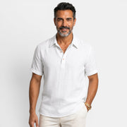 Men's Linen Casual Polo Shirt