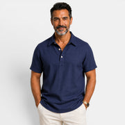 Men's Linen Casual Polo Shirt