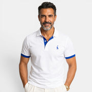 Elegant Two-Tone Men's Polo Shirt