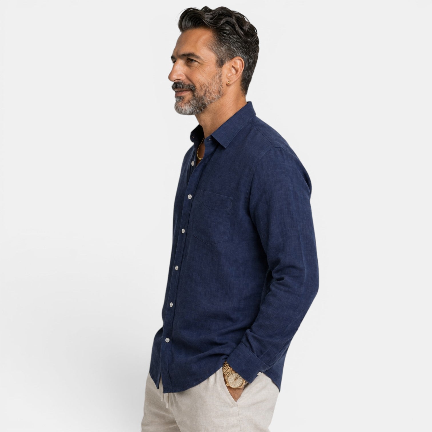 Camisa Lino Mujer Elegante