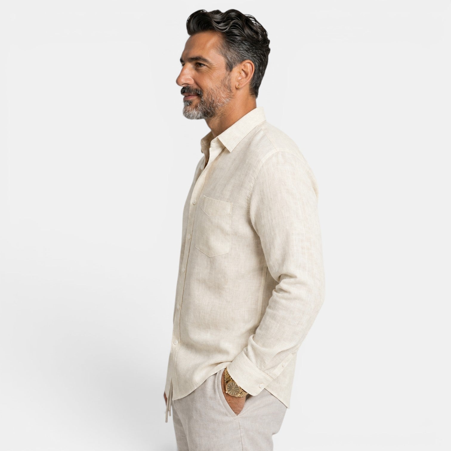 Camisa Lino Mujer Elegante