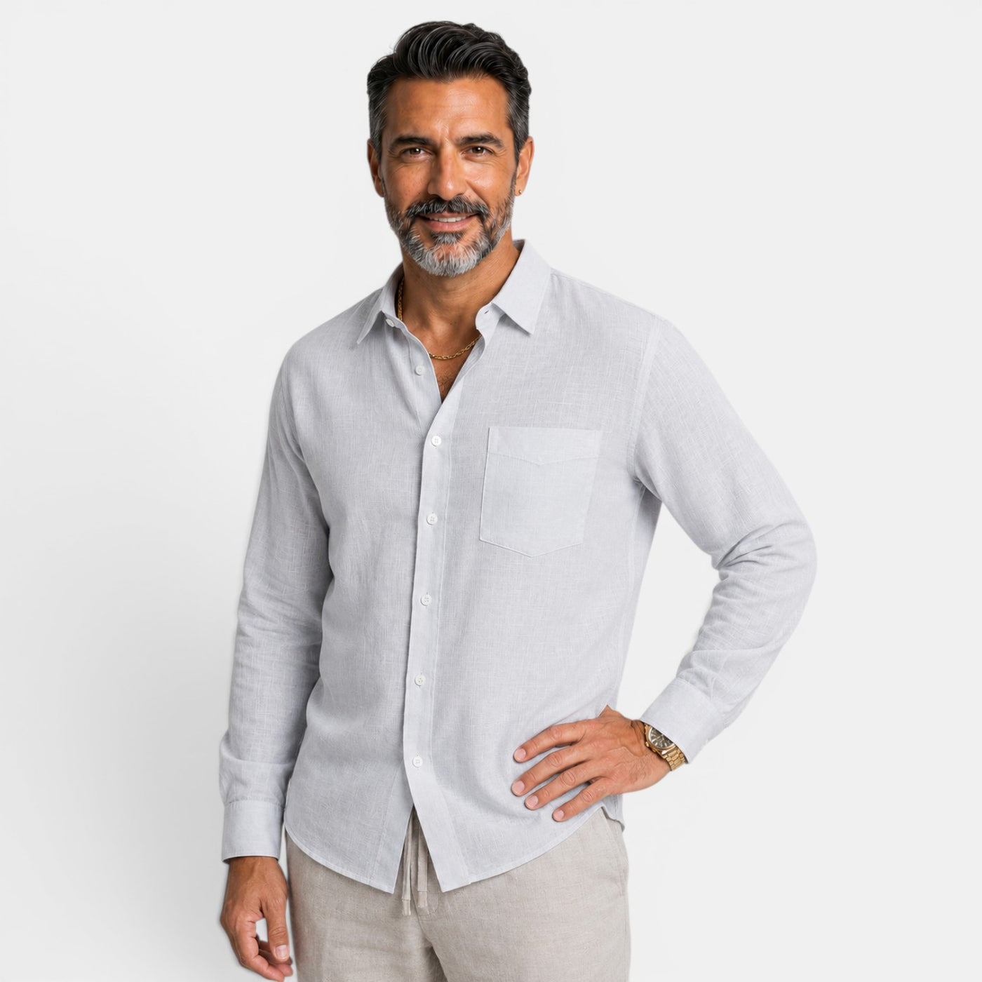 Camisa Lino Mujer Elegante
