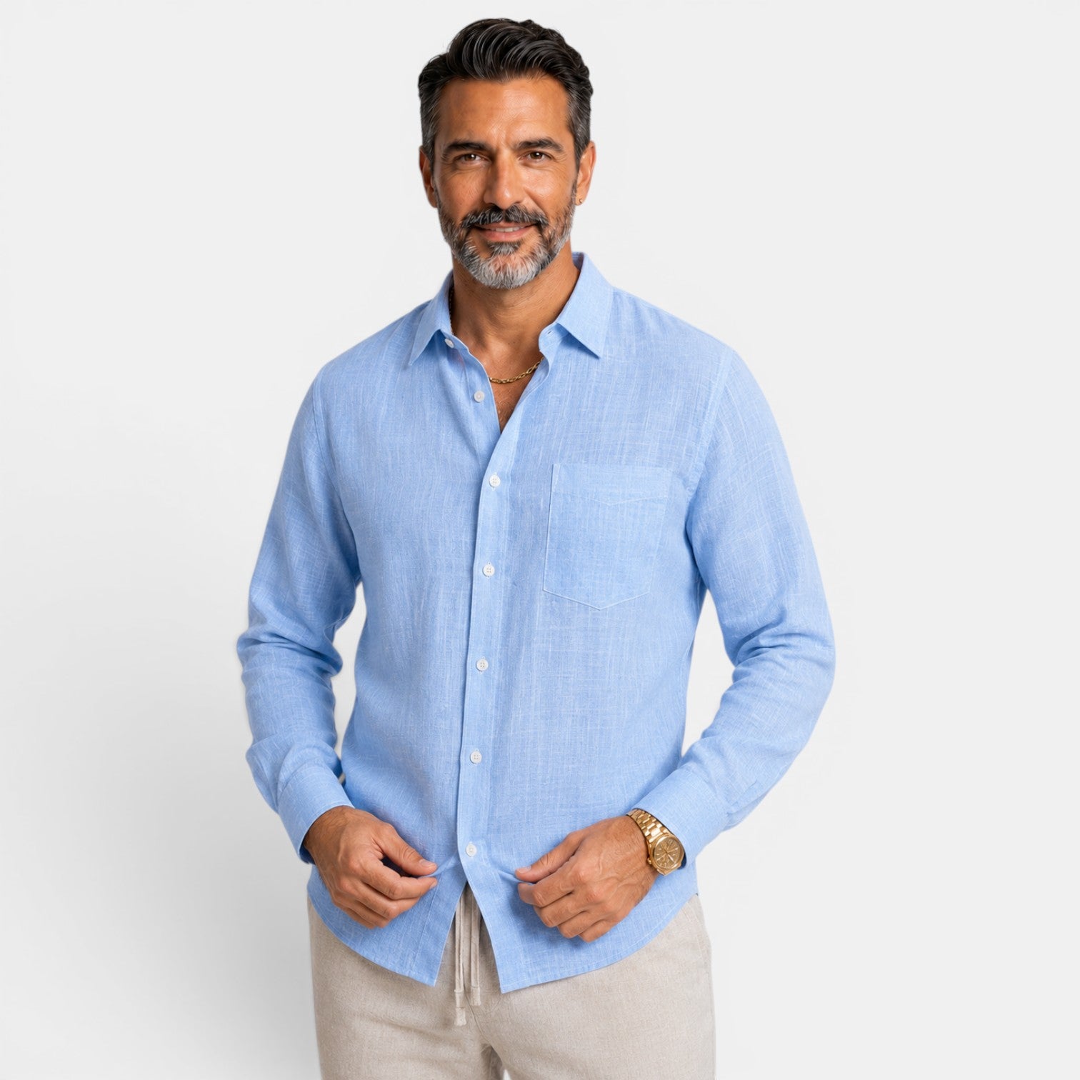Camisa Lino Mujer Elegante