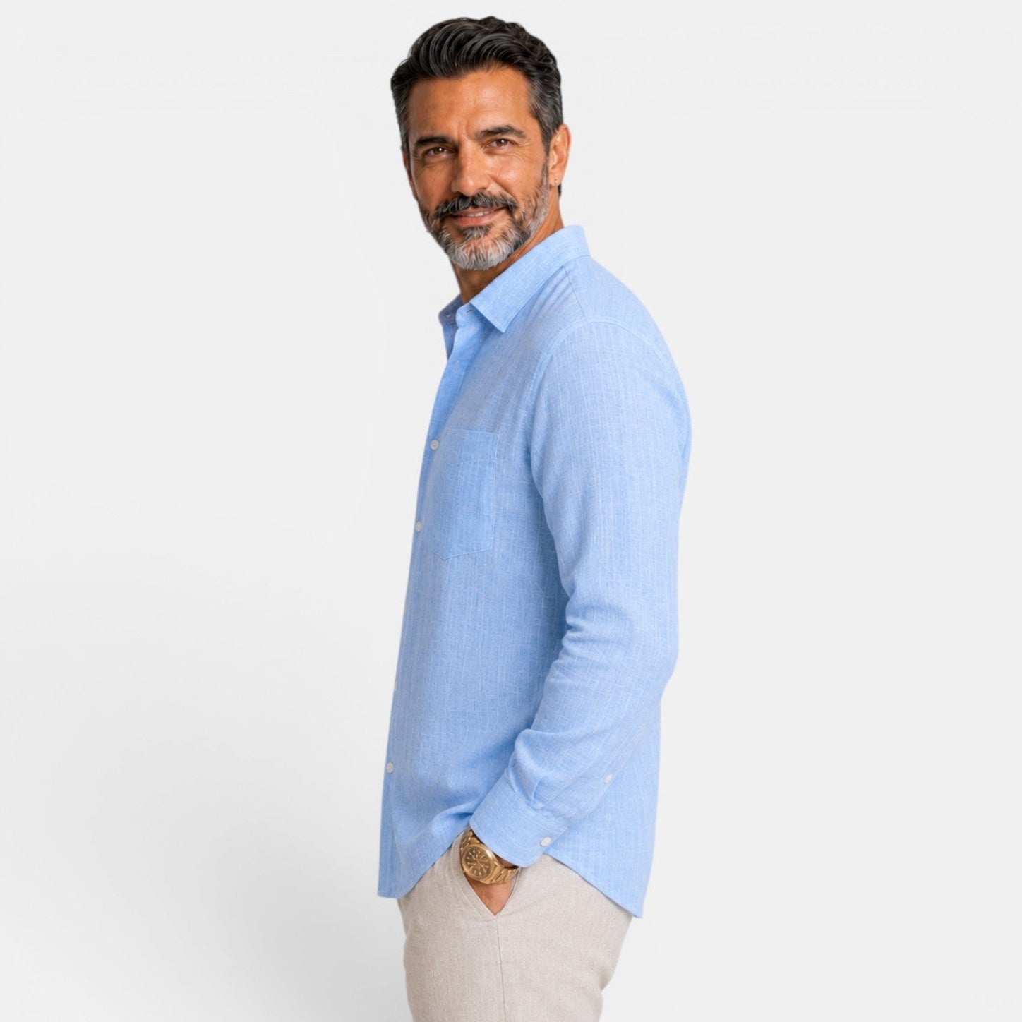 Camisa Lino Mujer Elegante