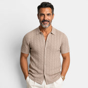 Camisa Hombre Manga Corta Texturizada