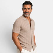 Camisa Hombre Manga Corta Texturizada
