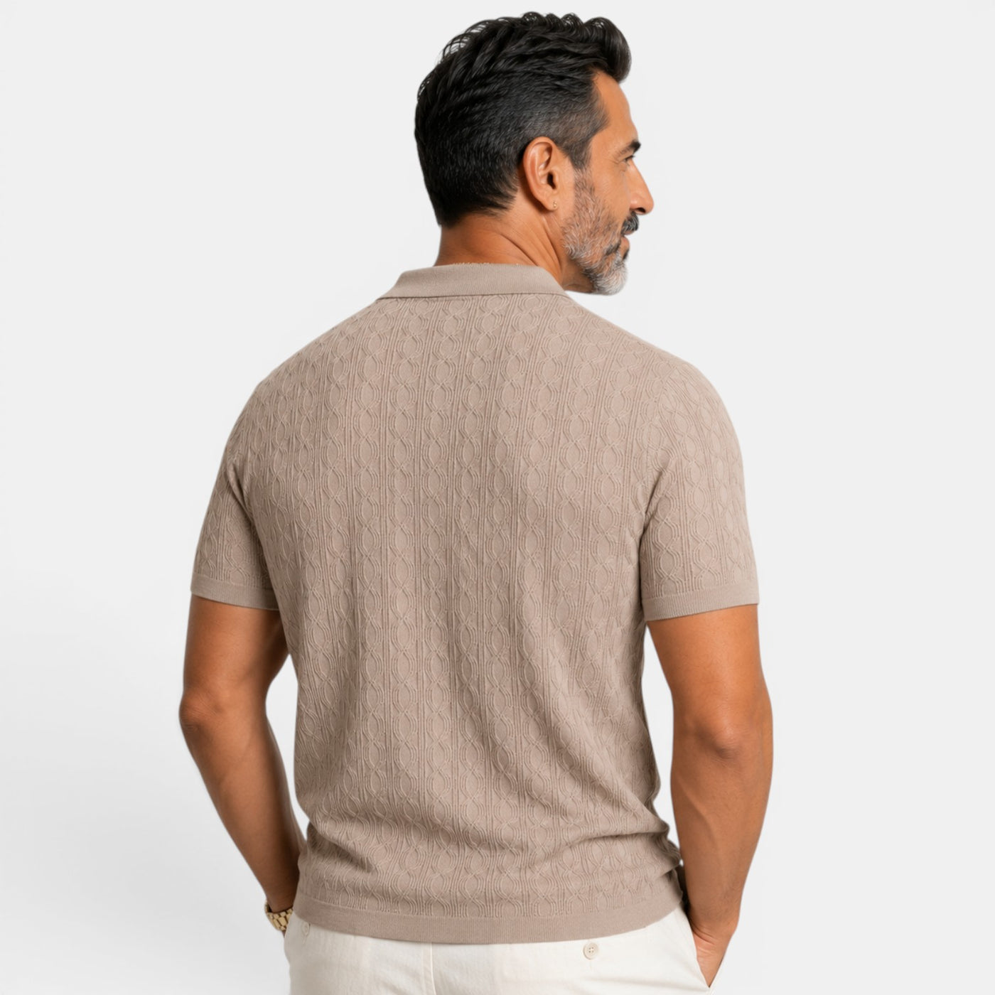 Camisa Hombre Manga Corta Texturizada