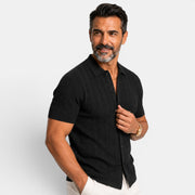Camisa Hombre Manga Corta Texturizada