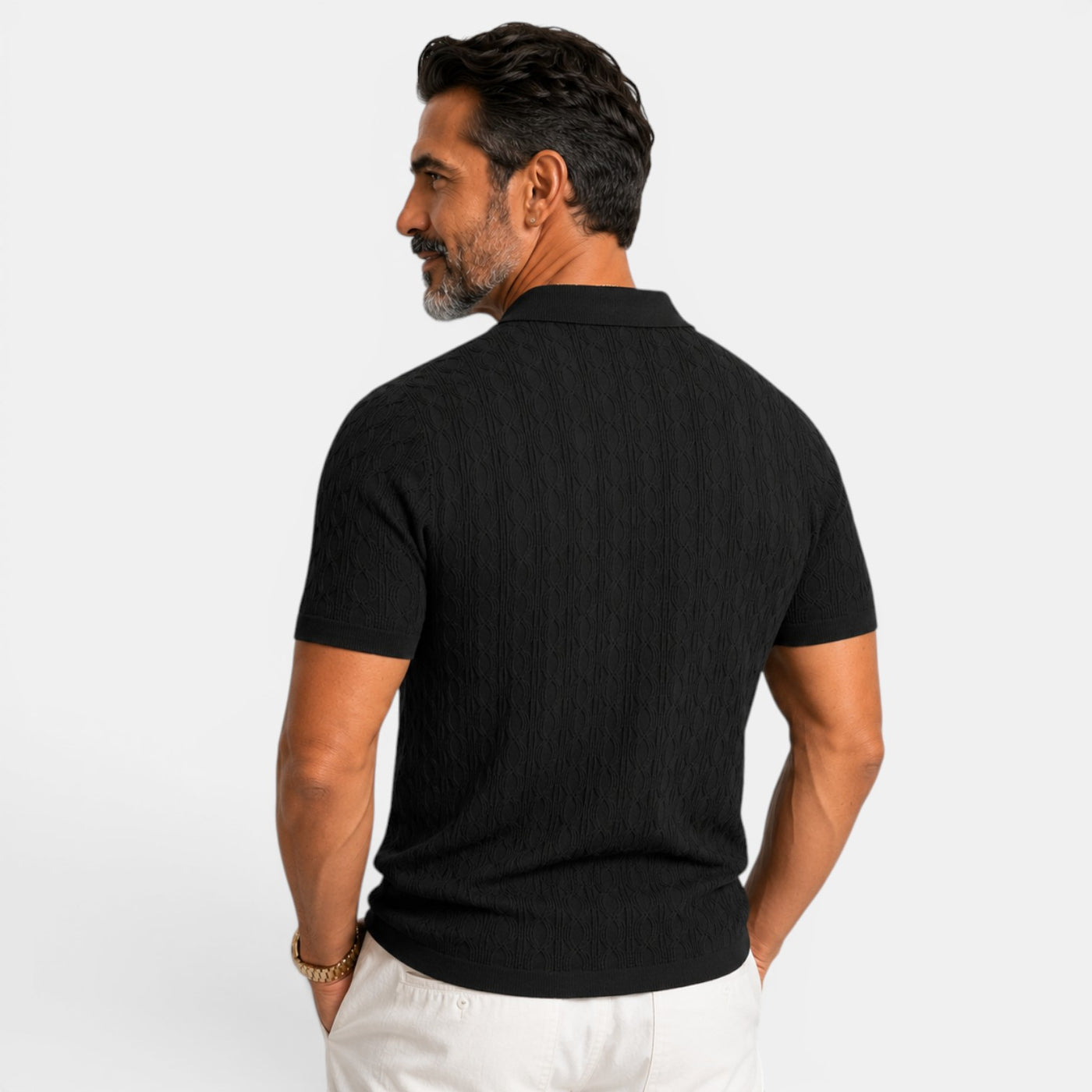 Camisa Hombre Manga Corta Texturizada