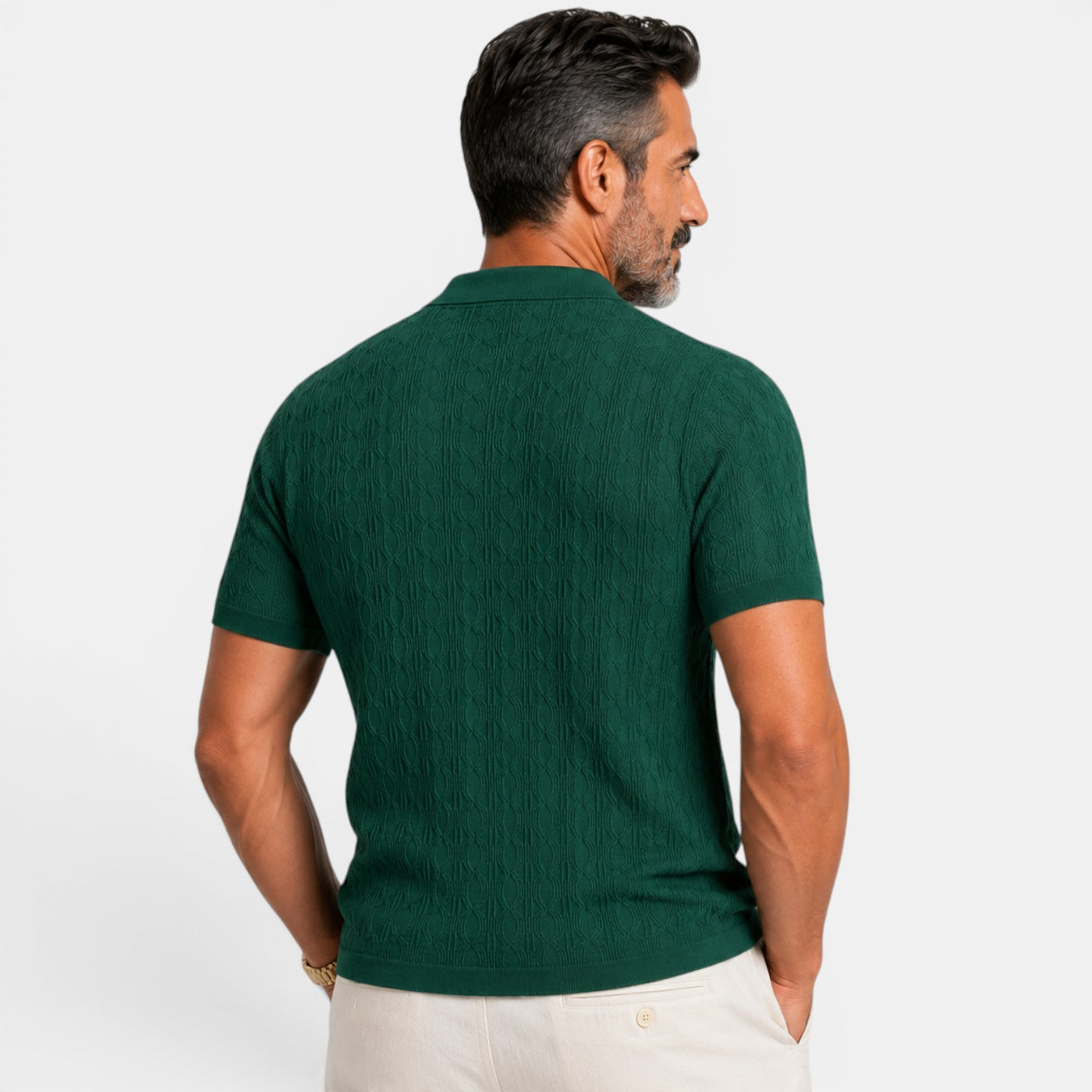 Camisa Hombre Manga Corta Texturizada