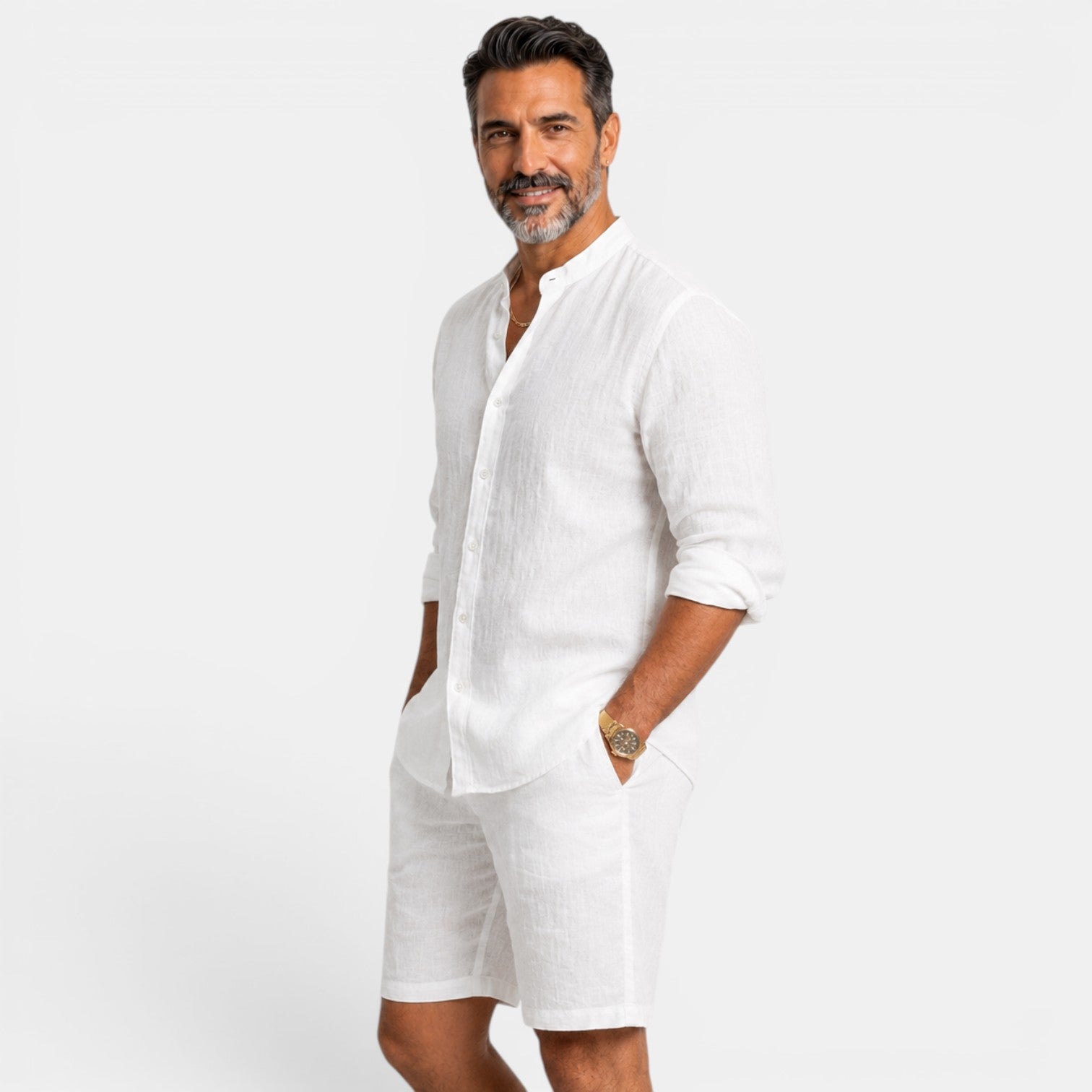 Men's Casual Linen Set