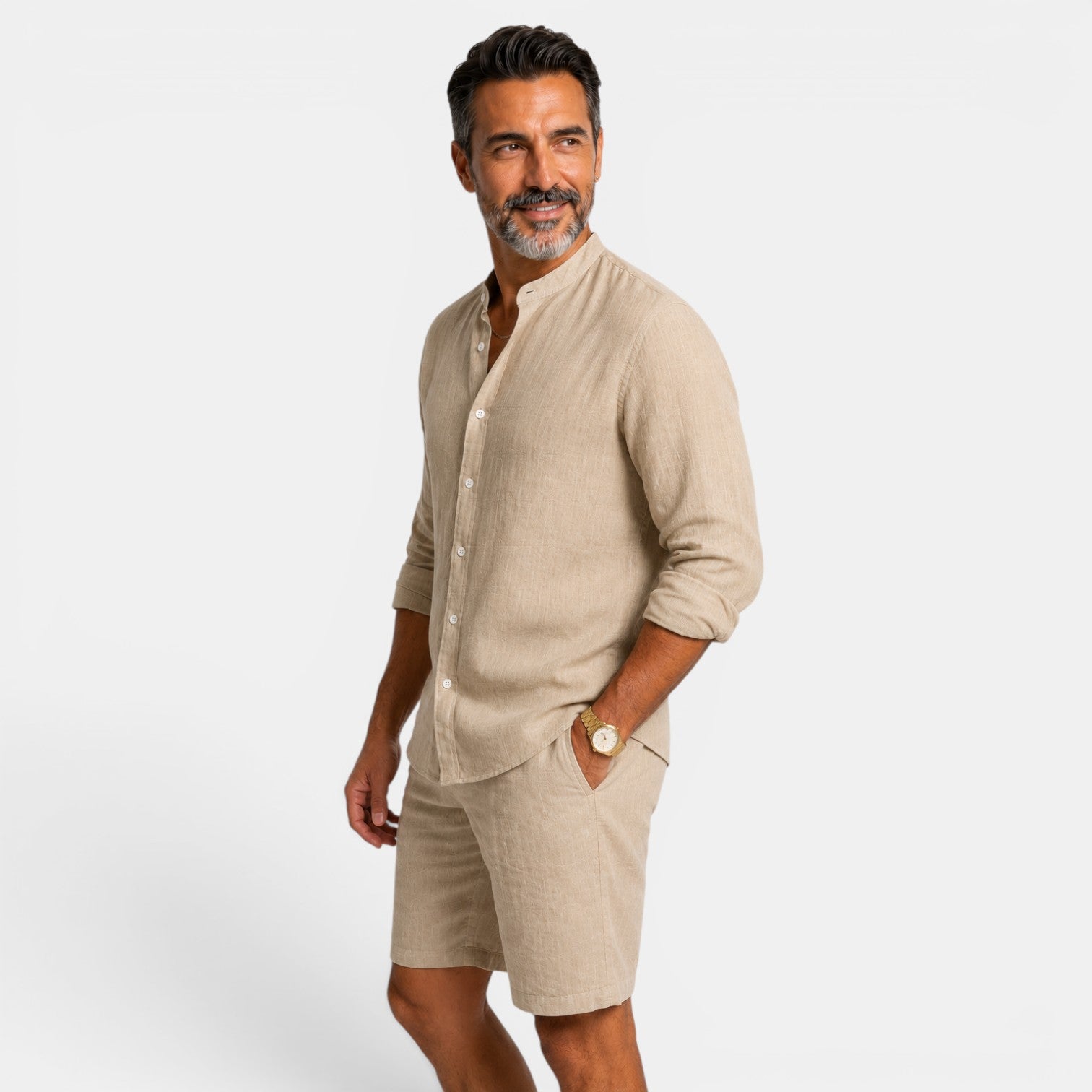 Men's Casual Linen Set