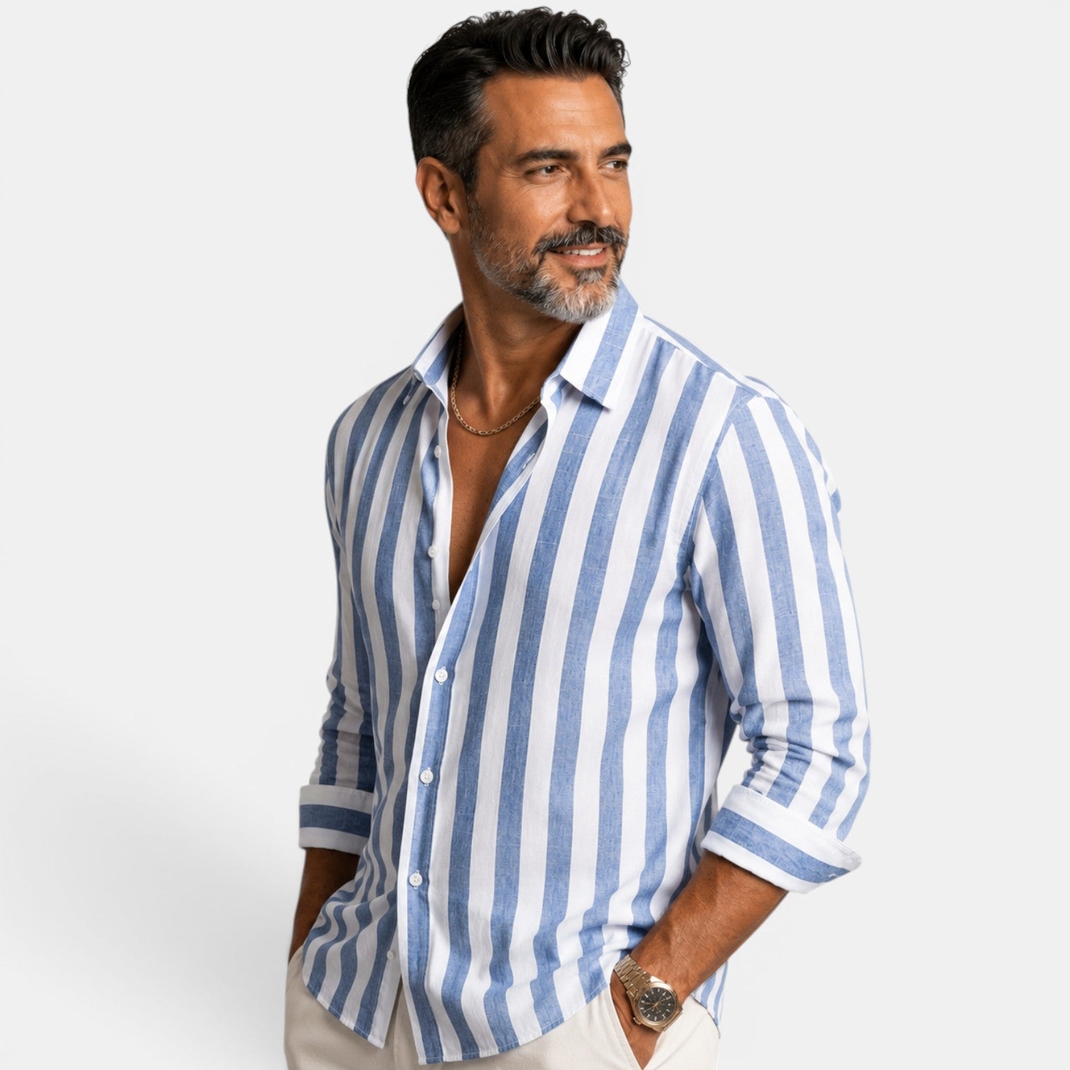 Men's Casual Striped Shirt