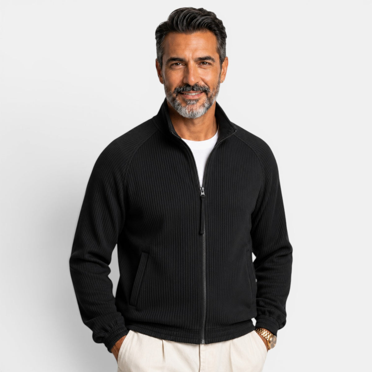 Chaqueta Hombre Cuello Alto