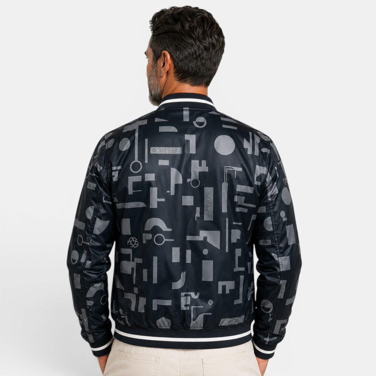 Men's Printed Bomber Jacket
