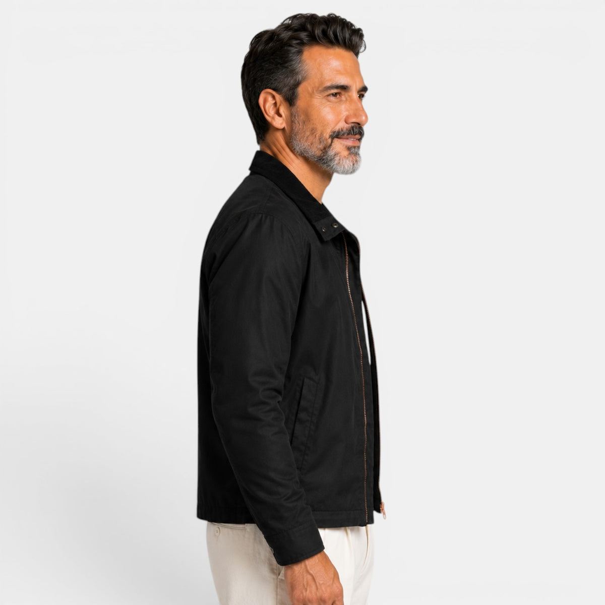Men's Lightweight Casual Jacket - Zip Front, Transitional