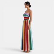 Women's Multicolor Bandeau Maxi Dress