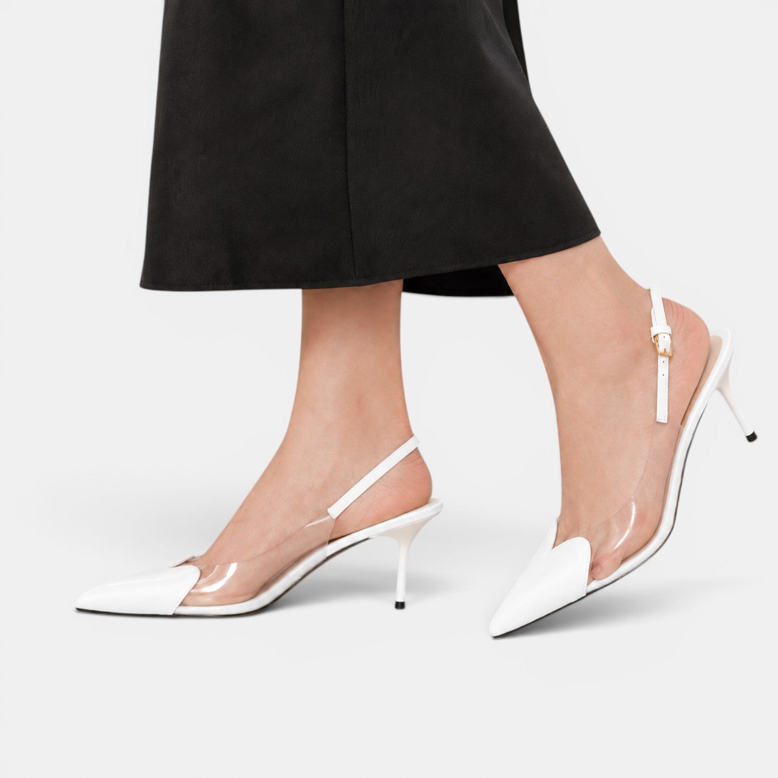 Tacones Transparentes Mujer Corazón