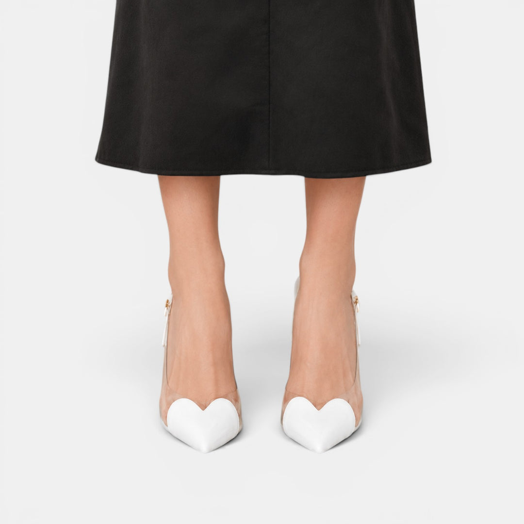 Tacones Transparentes Mujer Corazón