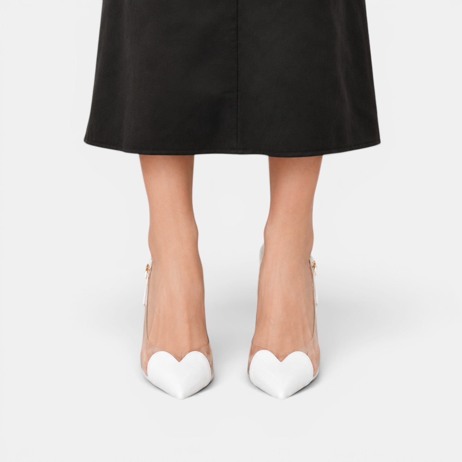 Tacones Transparentes Mujer Corazón