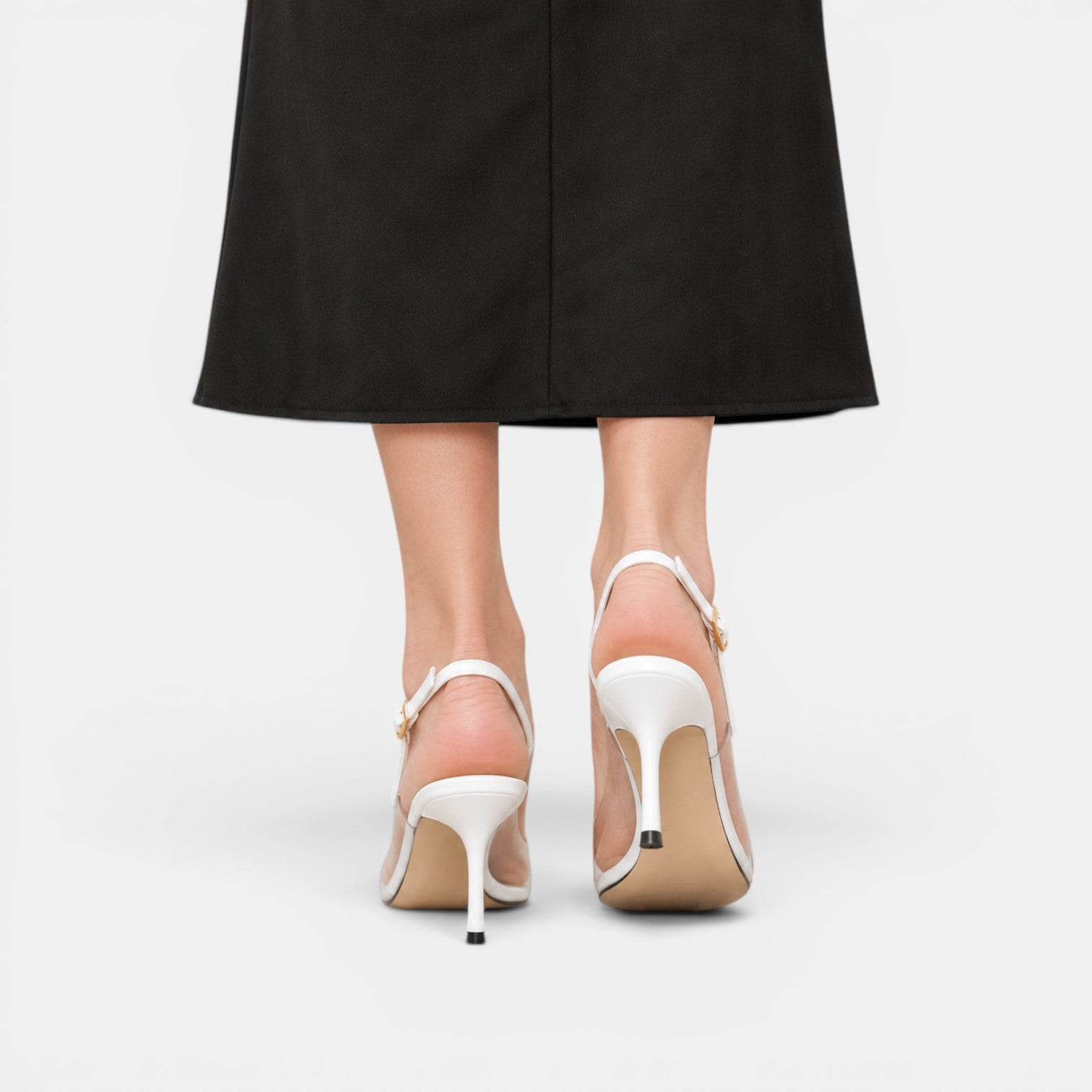 Tacones Transparentes Mujer Corazón