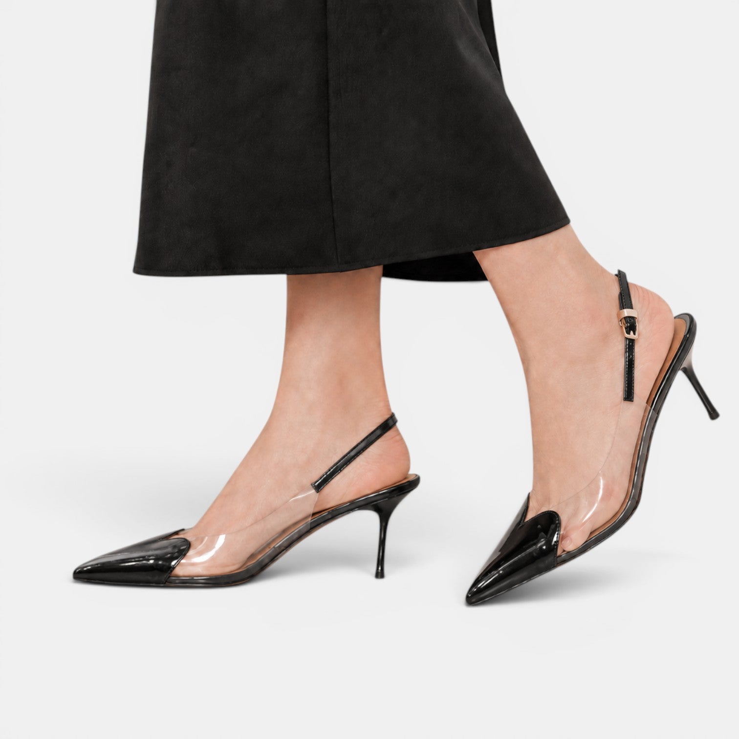 Tacones Transparentes Mujer Corazón