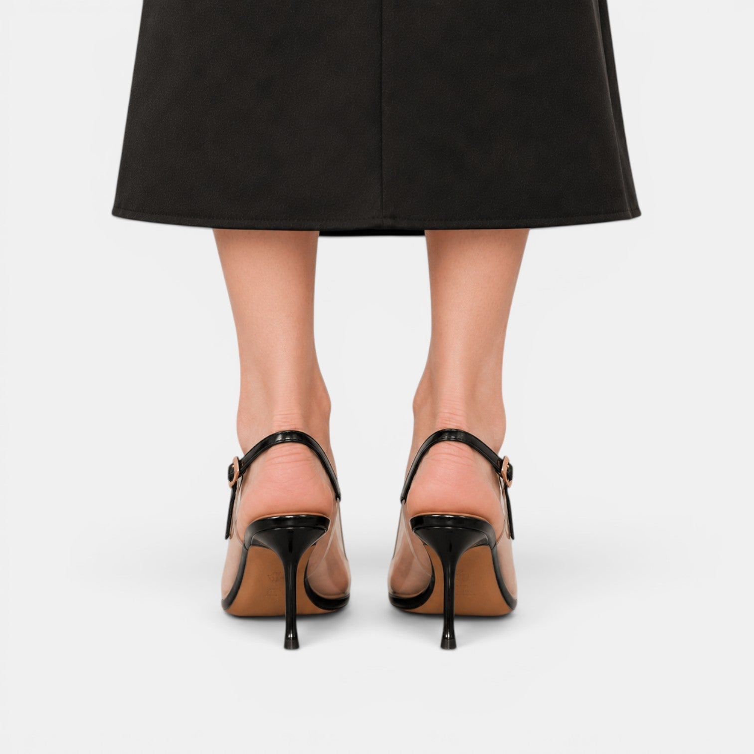 Tacones Transparentes Mujer Corazón