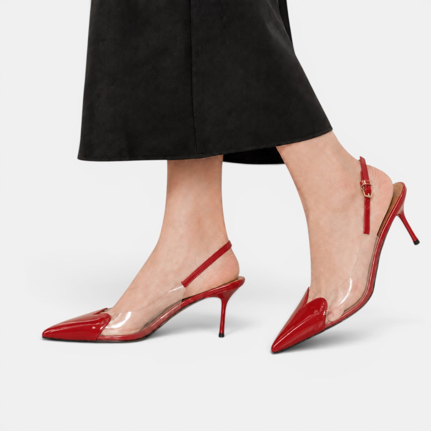 Tacones Transparentes Mujer Corazón