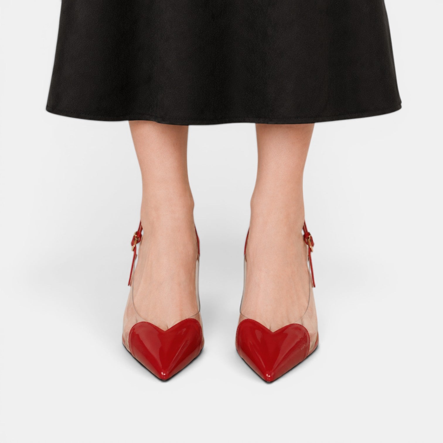 Tacones Transparentes Mujer Corazón