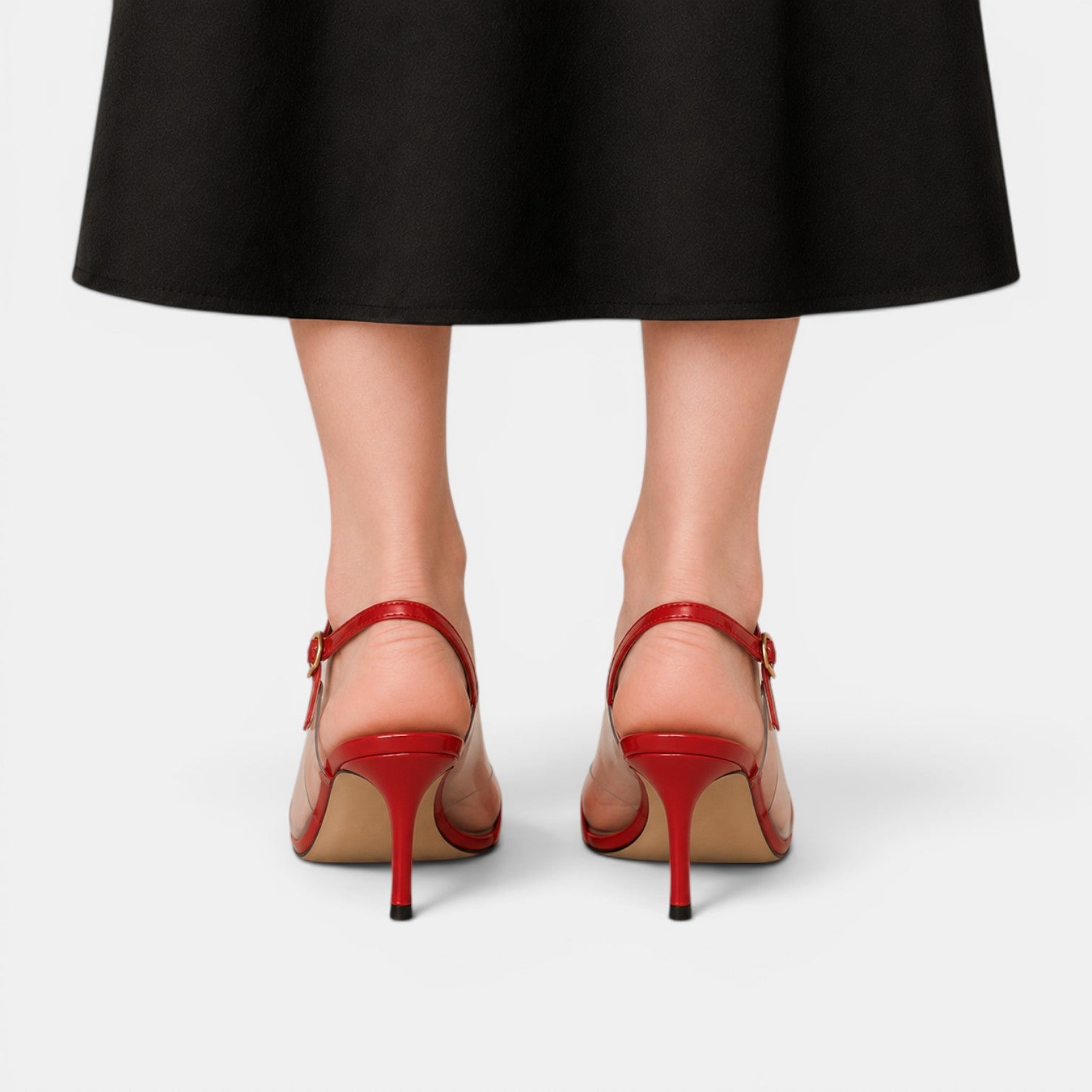 Tacones Transparentes Mujer Corazón