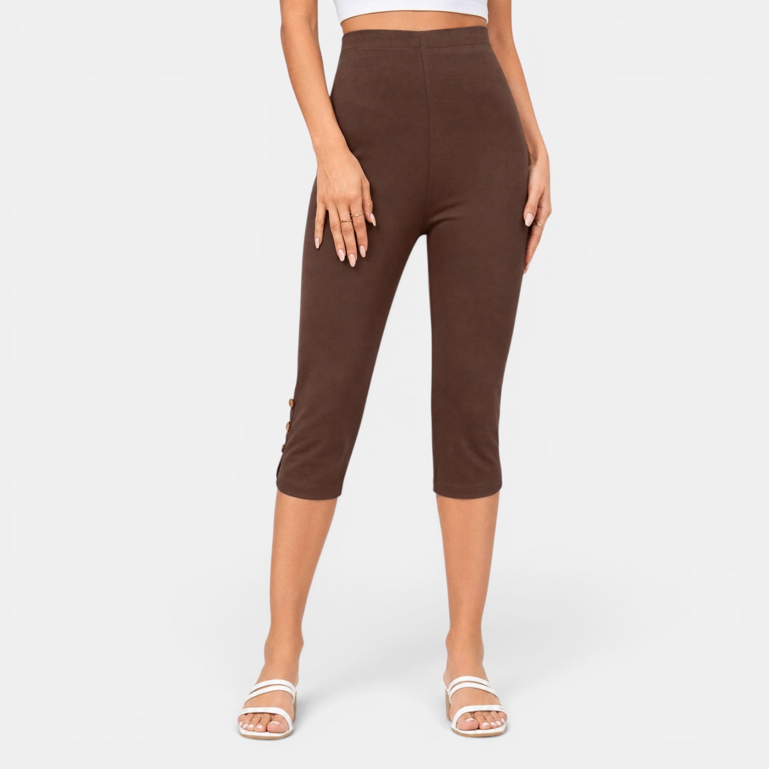 Women's High-Waisted Capri Pants