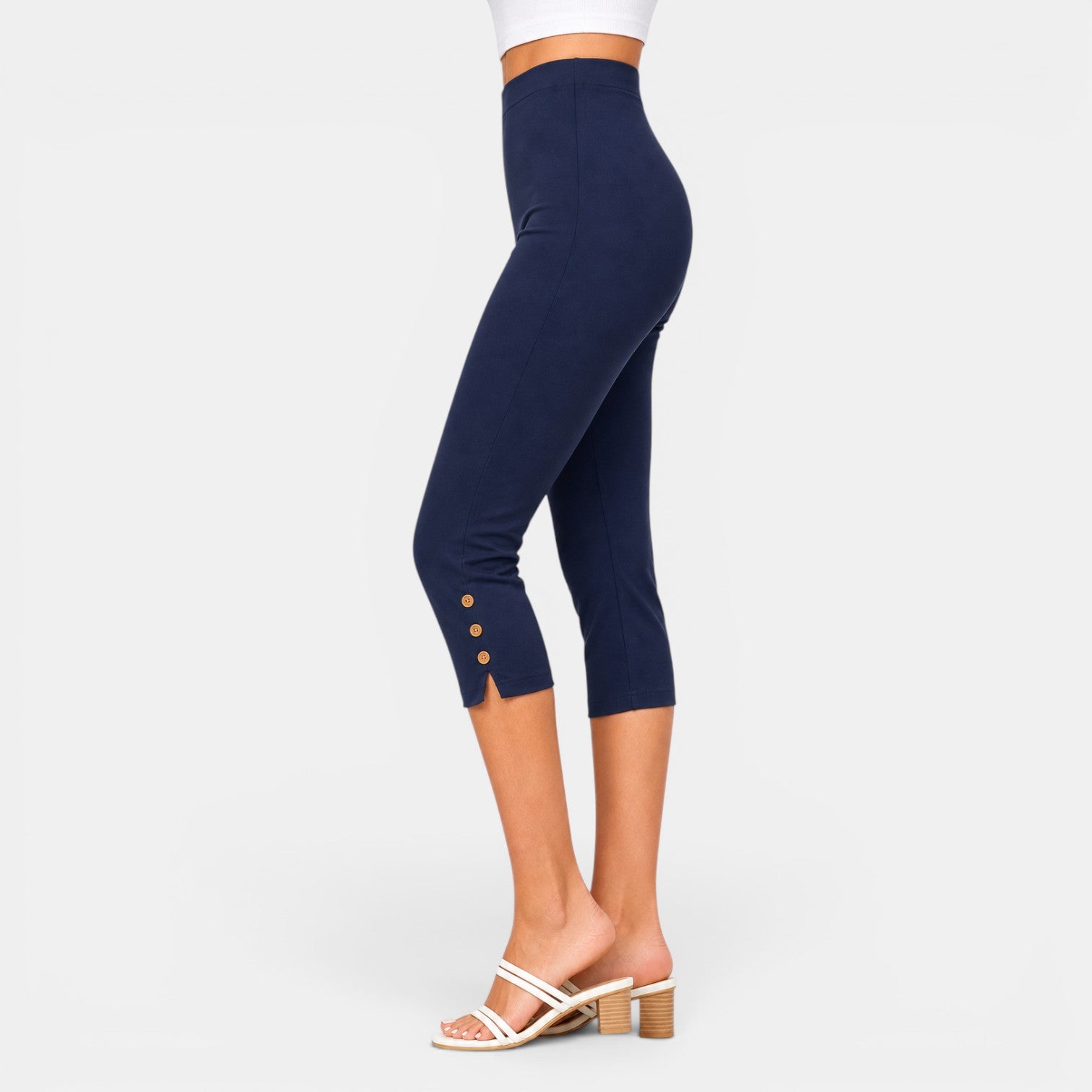 Women's High-Waisted Capri Pants