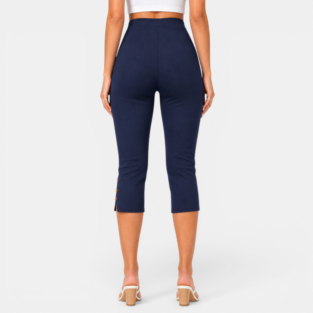 Pantalón Capri Mujer Cintura Alta