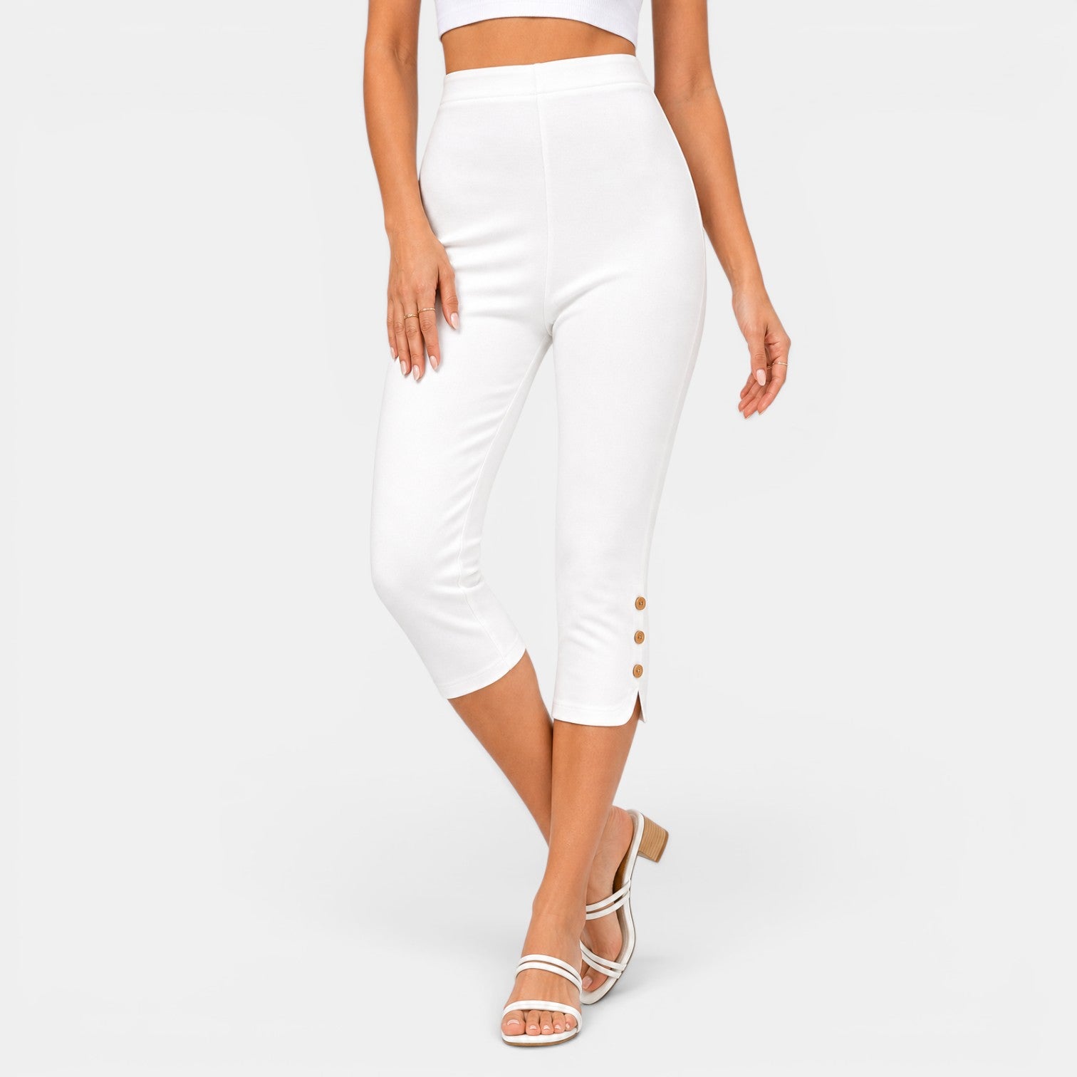 Women's High-Waisted Capri Pants