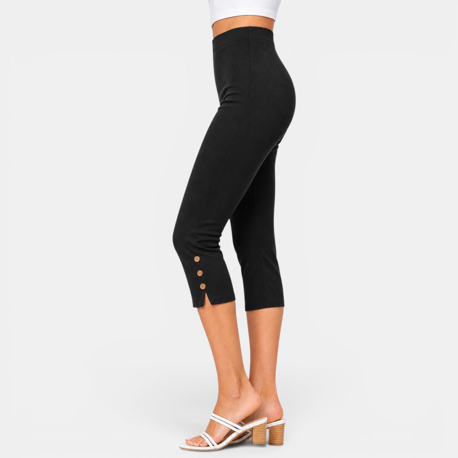 Women's High-Waisted Capri Pants