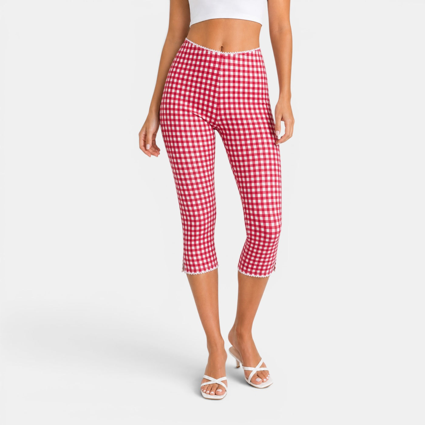 Women's Plaid Capri Pants