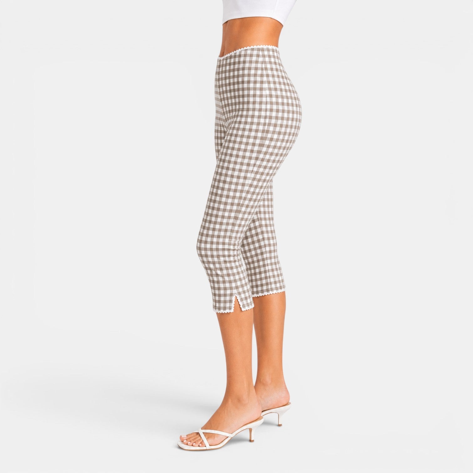 Pantalón Capri Mujer Cuadros