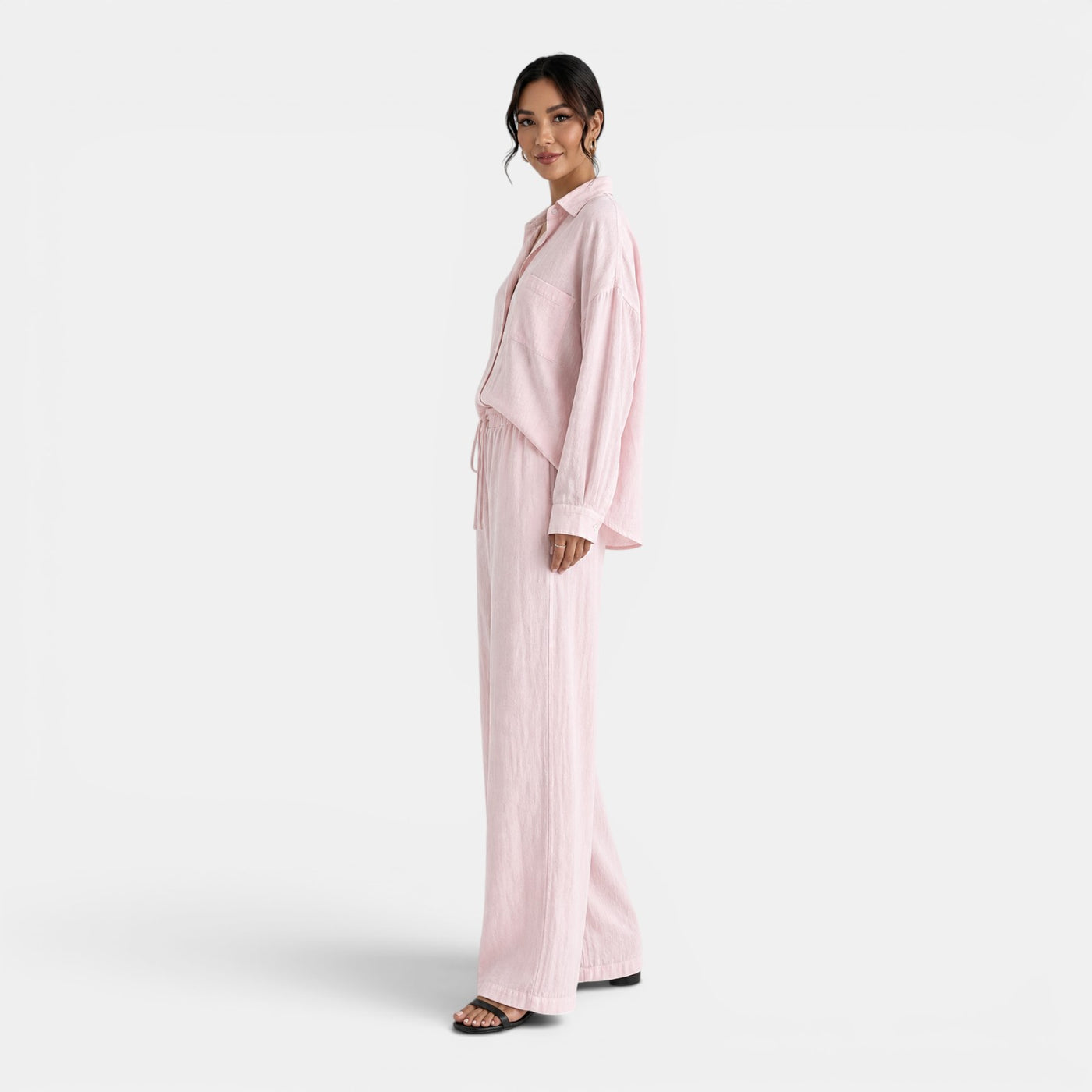 Women's Plus Size Linen Set