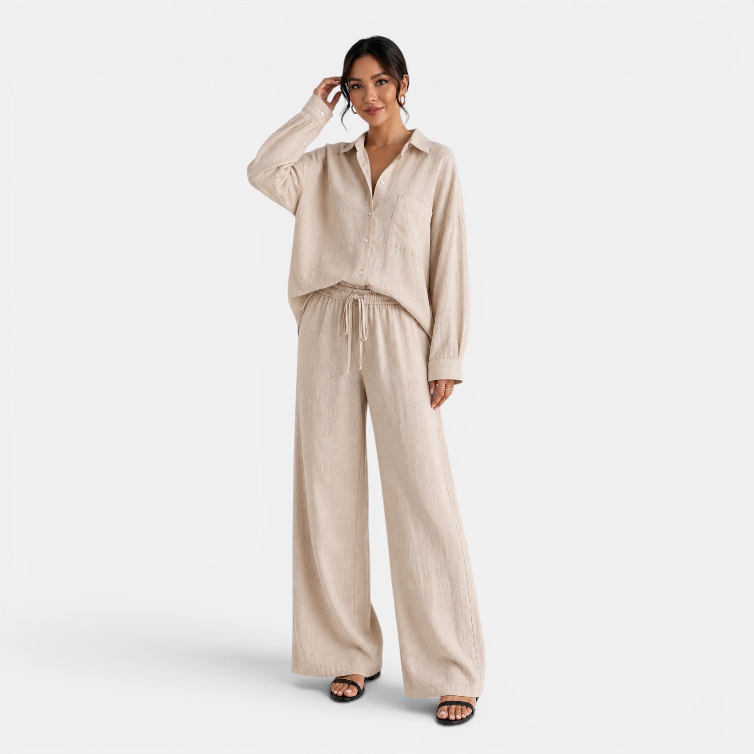 Conjunto Lino Mujer Talla Grande